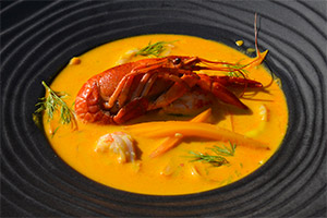 image Velouté d’ecrevisse au piment d’Éspelette